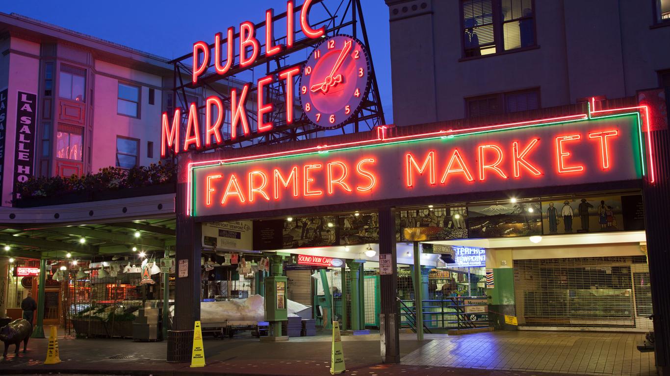 Hyrbil i Pike Place Market (Seattle)